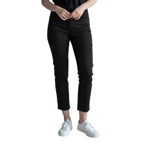 Eileen Fisher Black Crepe Pull On Pants Size Large